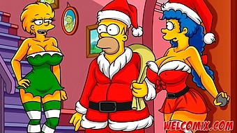 Christmas Surprise: Husband Gifts His Wife To Beggars In Simpson-Themed Hentai
