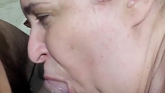 A Mature Woman With A Bit Of Extra Weight Gives A Young Delivery Man An Oral Pleasure