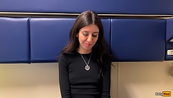 Gorgeous Girl Gives Oral Sex On A Train In Exchange For Cash