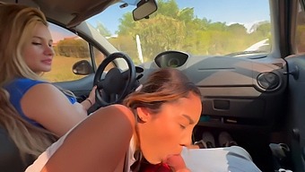 Two Girls Take Me For A Ride And Give Me A Deepthroat Blowjob Until I Cum