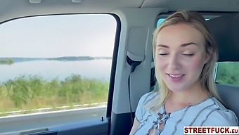 Horny Hitchhiker Oxana Chic Gets A Surprise In A Car Fuck Session