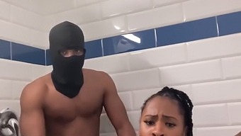 Mature Black Woman Dominates In The Shower