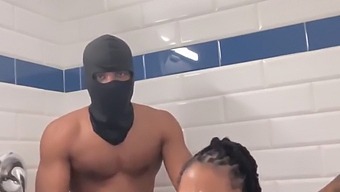 Mature Black Woman Dominates In The Shower