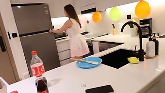 Role Play Game With My Friend’s Mom Ends Up In Hot Kitchen Scene