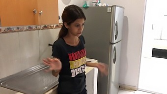 Small Boobed Latina Teen Gets The Job Done In This Video.